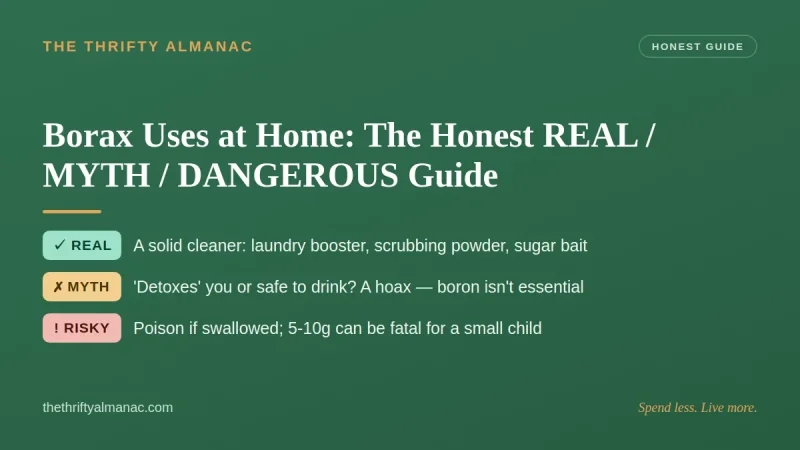 Borax Uses at Home: The Honest REAL / MYTH / DANGEROUS Guide