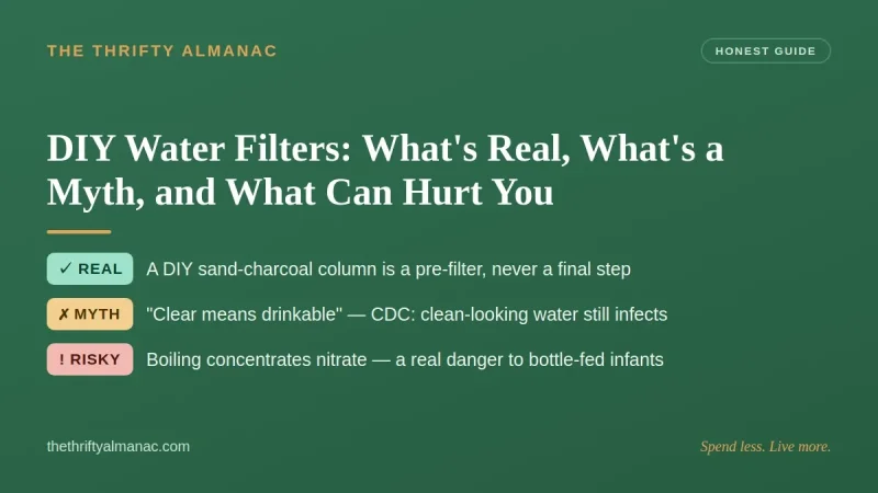 DIY Water Filters: What's Real, What's a Myth, and What Can Hurt You