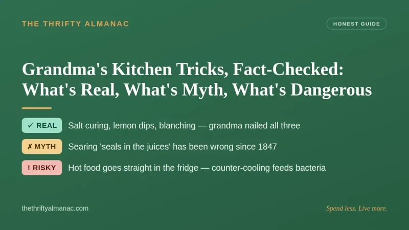 Grandma's Kitchen Tricks, Fact-Checked: What's Real, What's Myth, What's Dangerous