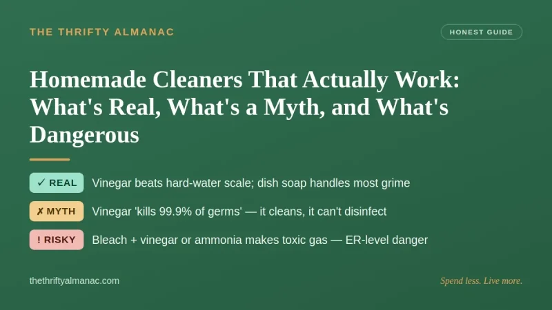Homemade Cleaners That Actually Work: What's Real, What's a Myth, and What's Dangerous