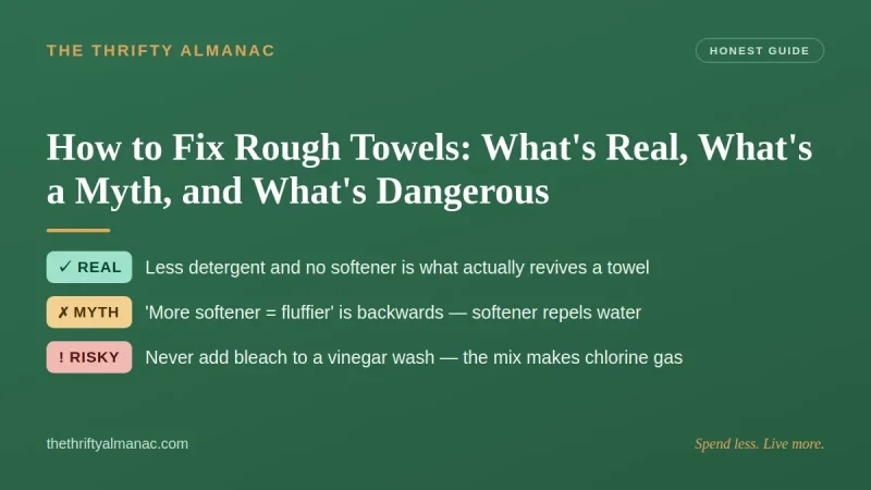 How to Fix Rough Towels: What's Real, What's a Myth, and What's Dangerous