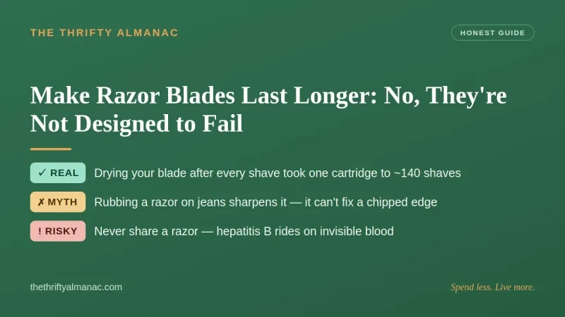 Make Razor Blades Last Longer: No, They're Not Designed to Fail