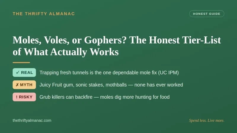 Moles, Voles, or Gophers? The Honest Tier-List of What Actually Works