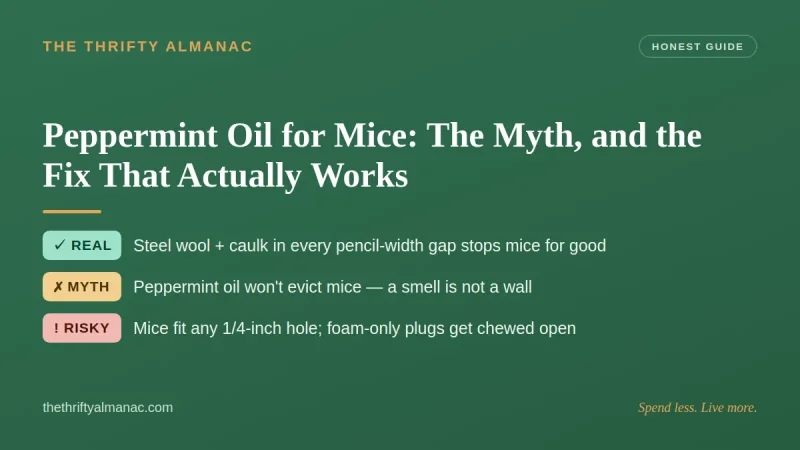 Peppermint Oil for Mice: The Myth, and the Fix That Actually Works