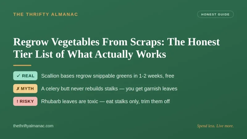 Regrow Vegetables From Scraps: The Honest Tier List of What Actually Works