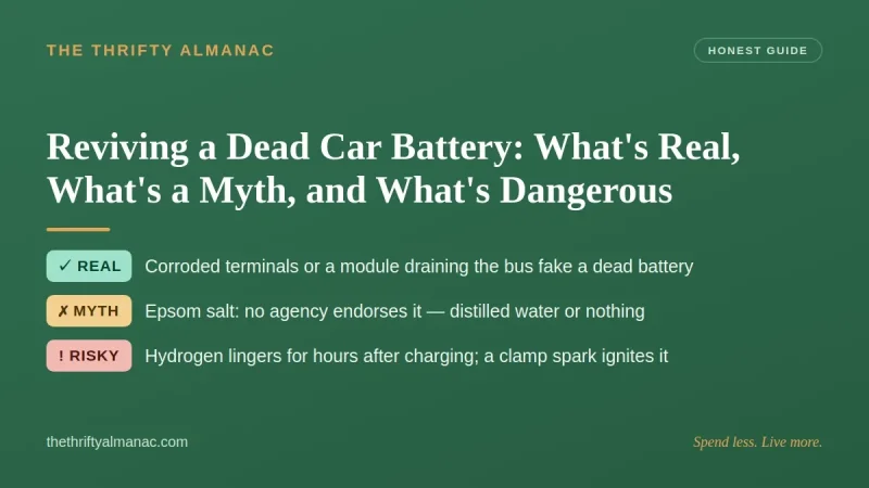 Reviving a Dead Car Battery: What's Real, What's a Myth, and What's Dangerous
