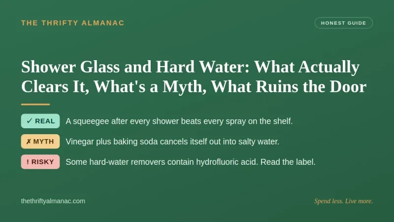 Shower Glass and Hard Water: What Actually Clears It, What's a Myth, What Ruins the Door