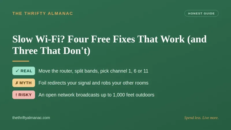 Slow Wi-Fi? Four Free Fixes That Work (and Three That Don't)