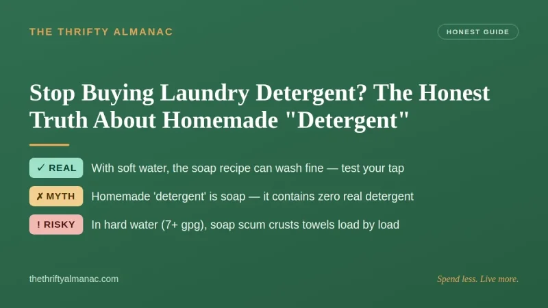 Stop Buying Laundry Detergent? The Honest Truth About Homemade "Detergent"