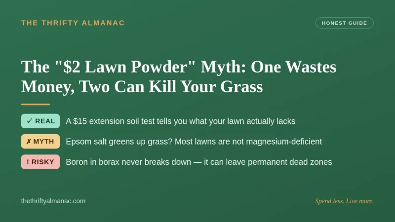 The "$2 Lawn Powder" Myth: One Wastes Money, Two Can Kill Your Grass