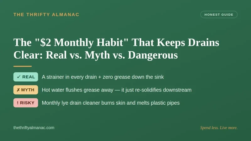 The "$2 Monthly Habit" That Keeps Drains Clear: Real vs. Myth vs. Dangerous