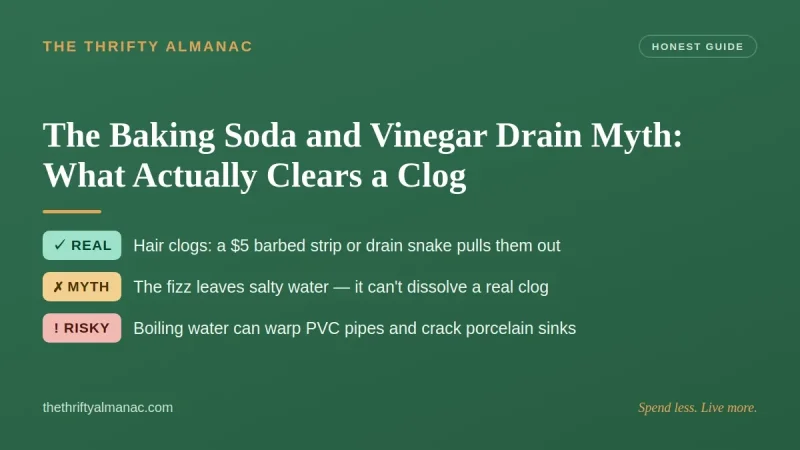 The Baking Soda and Vinegar Drain Myth: What Actually Clears a Clog