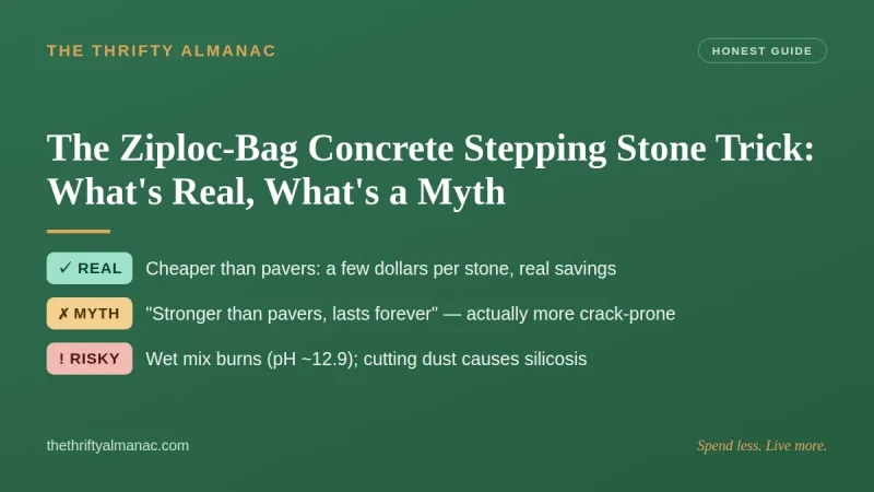 The Ziploc-Bag Concrete Stepping Stone Trick: What's Real, What's a Myth