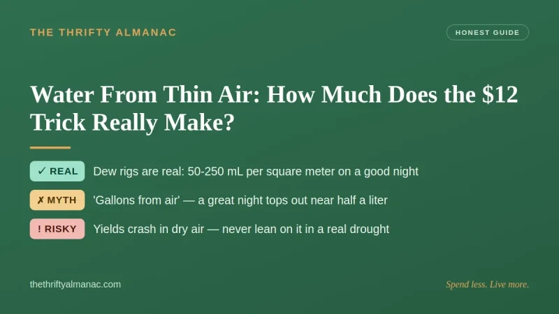 Water From Thin Air: How Much Does the $12 Trick Really Make?