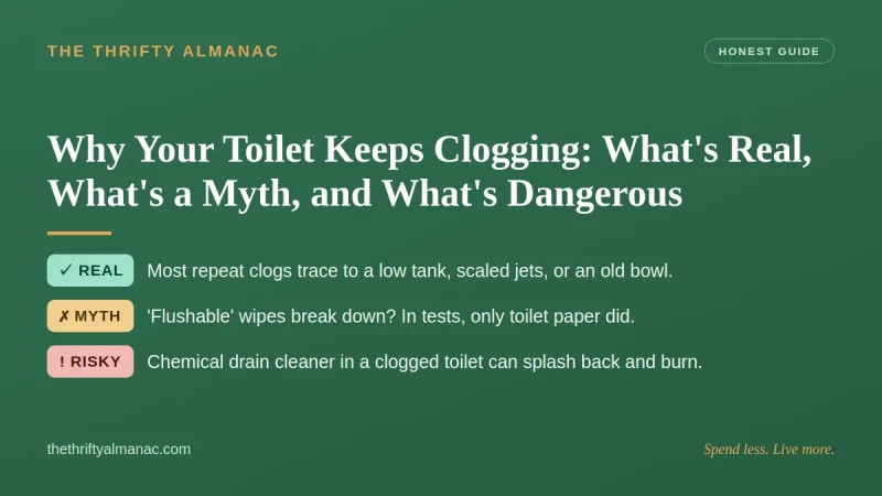 Why Your Toilet Keeps Clogging: What's Real, What's a Myth, and What's Dangerous