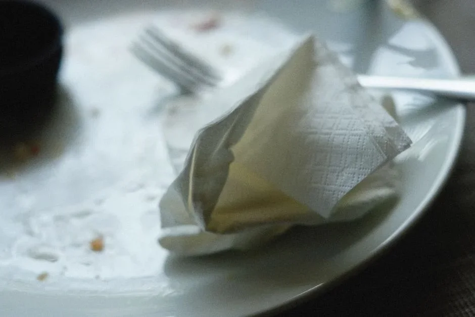 Person scraping leftover food from a dinner plate into a kitchen trash bin beside an open dishwasher