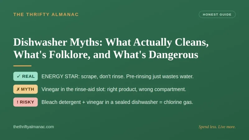 Dishwasher Myths: What Actually Cleans, What's Folklore, and What's Dangerous