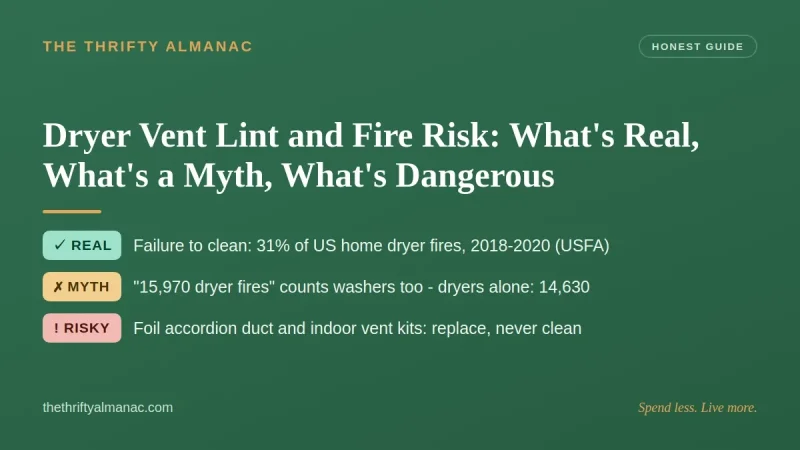 Dryer Vent Lint and Fire Risk: What's Real, What's a Myth, What's Dangerous
