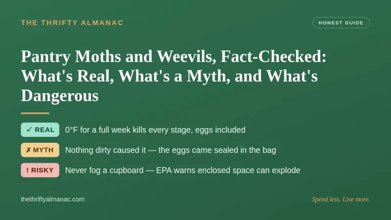 Pantry Moths and Weevils, Fact-Checked: What's Real, What's a Myth, and What's Dangerous