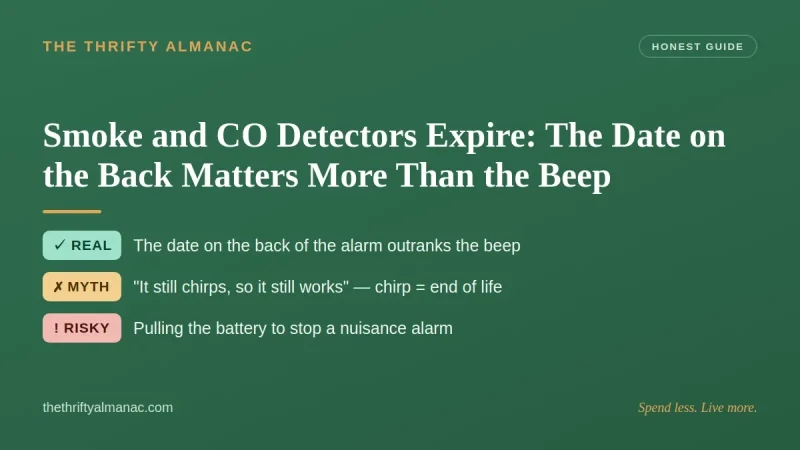 Smoke and CO Detectors Expire: The Date on the Back Matters More Than the Beep