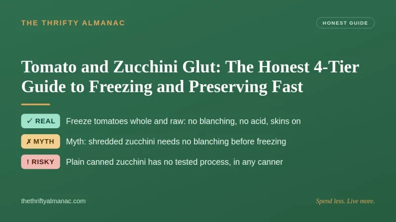 Tomato and Zucchini Glut: The Honest 4-Tier Guide to Freezing and Preserving Fast