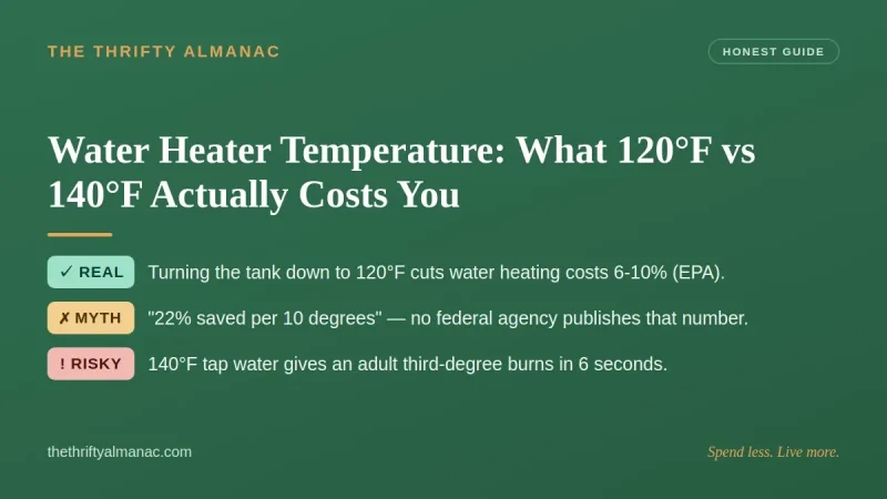 Water Heater Temperature: What 120°F vs 140°F Actually Costs You